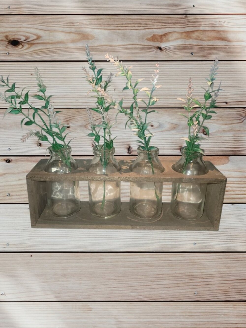 4-Vase Glass Bud Vase Propagation Station Wooden Stand - COST PLUS WORLD MARKET